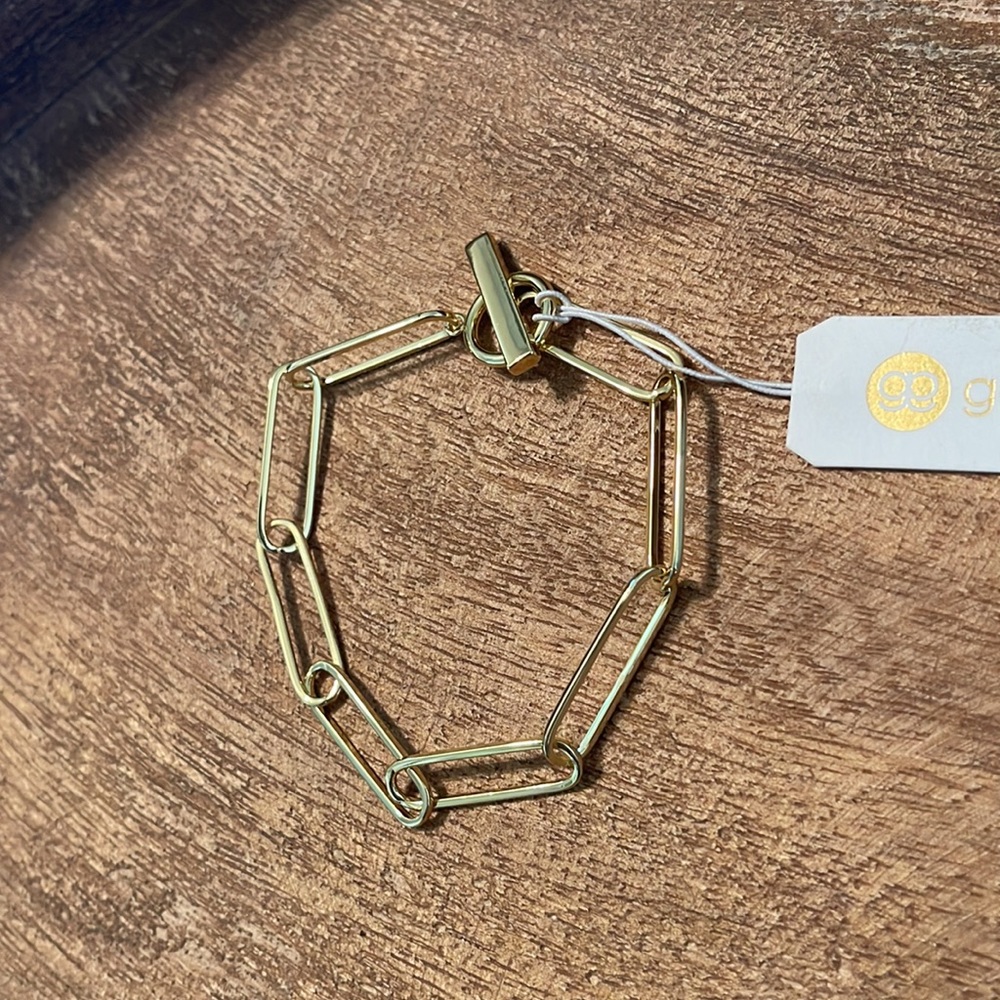 Gorjana NWT Harper Paperclip Bracelet ✨ // Gold - Picture 13 of 13
